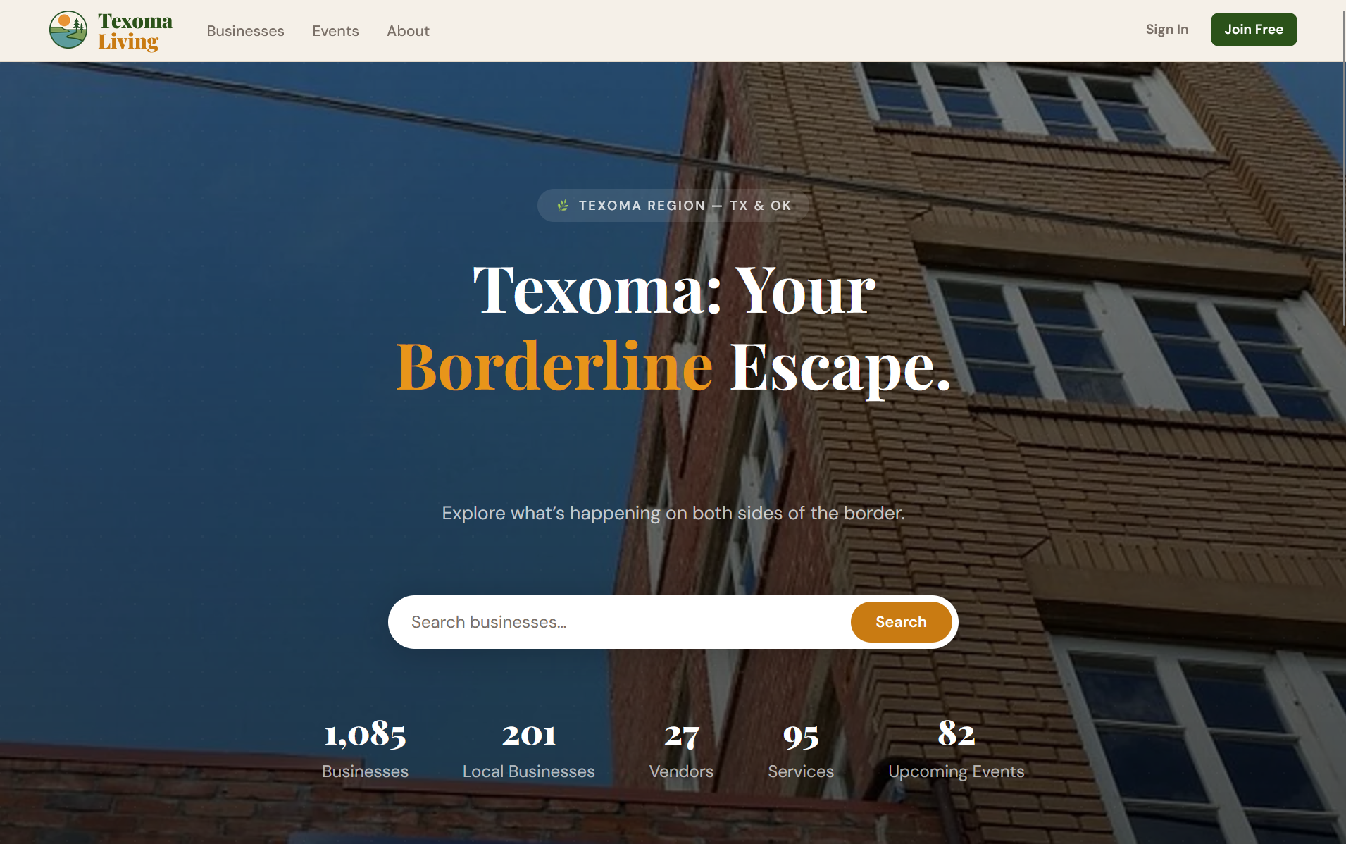 Texoma Living — local business directory and event calendar